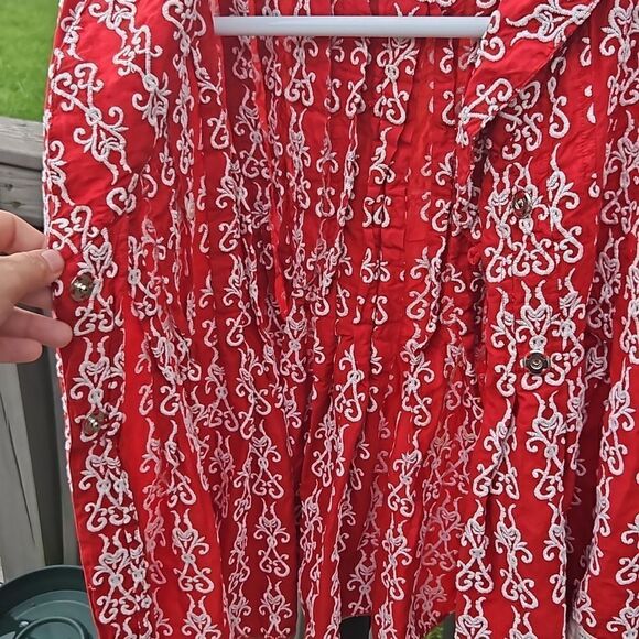 Odd Molly red embroidered jacket size 1 / S - Picture 6 of 9